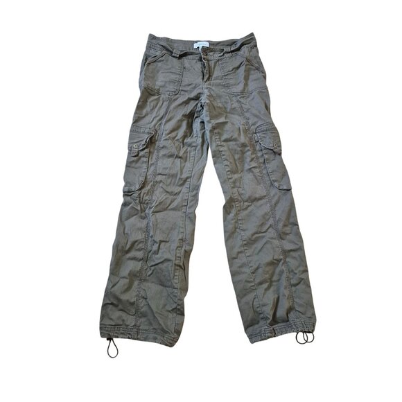 Angel Kiss Women's Green Cargo Utility Pants Size 5/27 6 Pocket Design Y2K - Picture 1 of 8